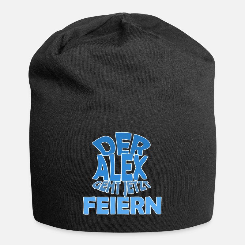 Alex geht Feiern - Jersey-Beanie - Schwarz