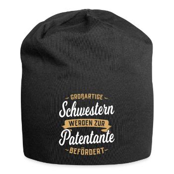 Großartige Schwestern werden zur Patentante... - Jersey-Beanie - Schwarz - Vorne