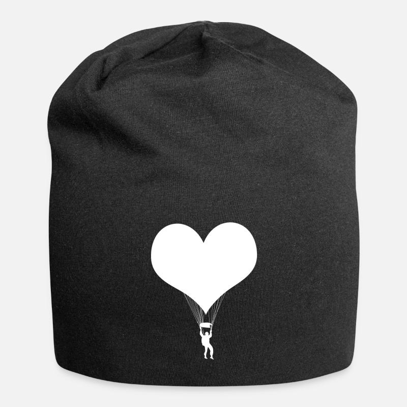 Parachute parachutisme blanc - Bonnet en jersey - noir