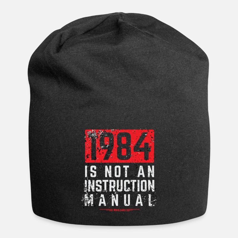 WikiLeaks - 1984 n'est pas un manuel d'instructions - Bonnet en jersey - noir