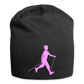 Wanderwandern mit Nordic Walking - Jersey-Beanie - Schwarz - Vorne