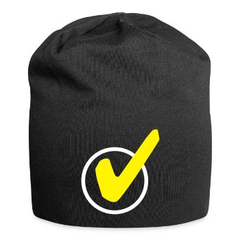 tick symbol tick tick - Jersey Beanie - black - Front