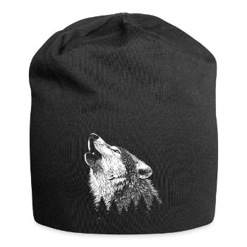 Wilder Wolf | Wildsnis und Natur | Tier Bild - Jersey-Beanie - Schwarz - Vorne