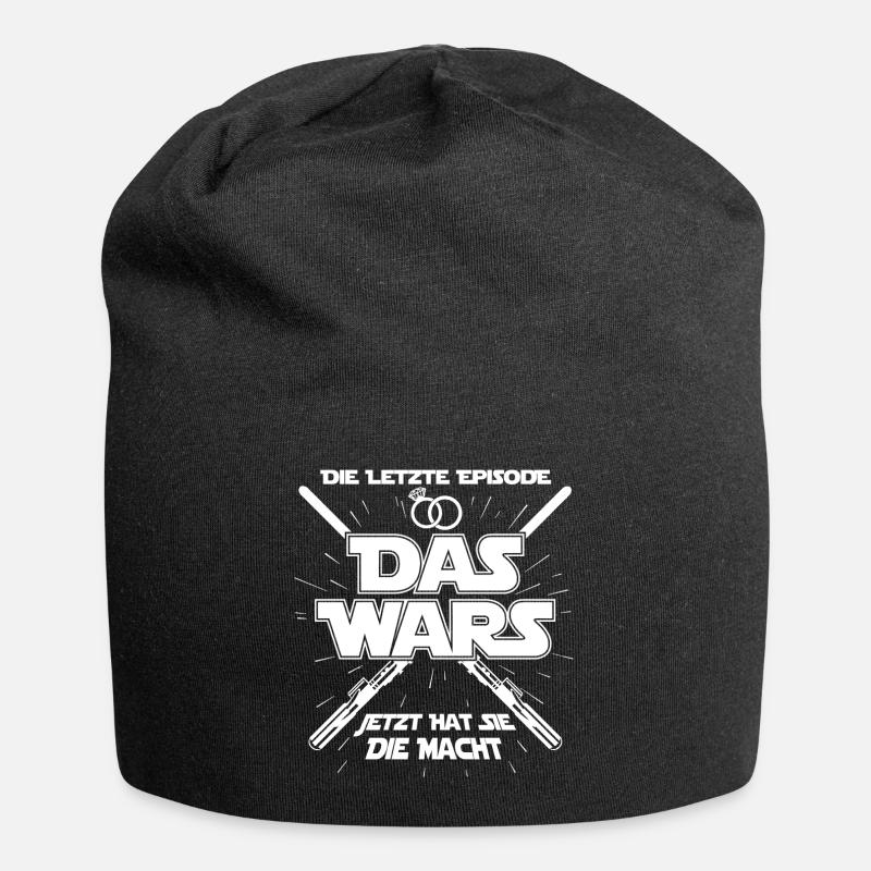 Das Wars - Ehe Hochzeit heiraten Ehemann Spruch - Jersey-Beanie - Schwarz