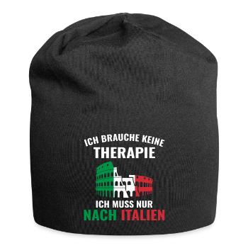 Therapie Italien - Jersey-Beanie - Schwarz - Vorne