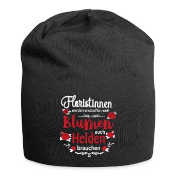 Blumenheld Floristin - Jersey-Beanie - Schwarz - Vorne