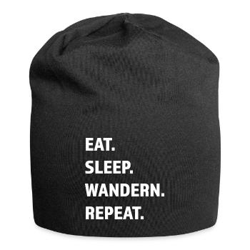 Lustiger Wander Spruch Damen Geschenk Berg Wandern - Jersey-Beanie - Schwarz - Vorne