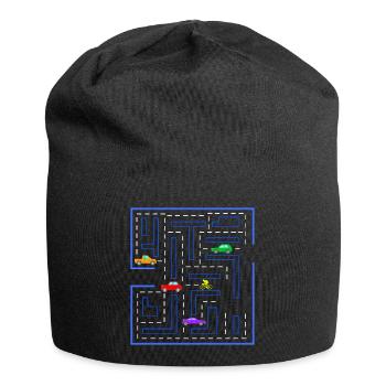 Road bike road, gamer, gaming, racing bike, cars - Jersey Beanie - black - Front