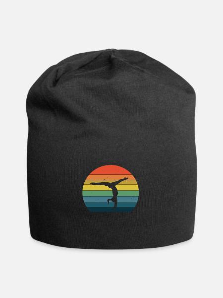 Turnen Gymnastik Geräteturnen Kunssturnen Geschenk - Jersey-Beanie - Schwarz
