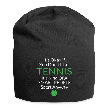 Funny Tennis Quote Accessorie and Gift - Jersey-Beanie - Schwarz - Vorne