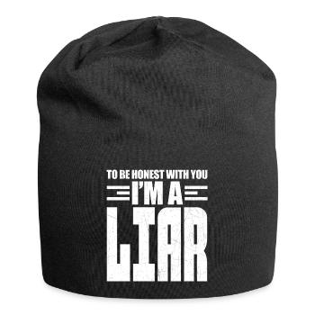 To Be Honest I'm A Liar - Jersey Beanie - black - Front
