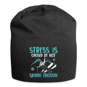 Dictons Apres-Ski | Ski Skieur Cadeaux d’hiver - Bonnet en jersey - noir - Devant