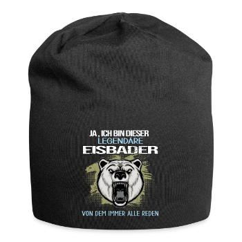 winterbader kälteresistent legendäre eisbader - Jersey-Beanie - Schwarz - Vorne