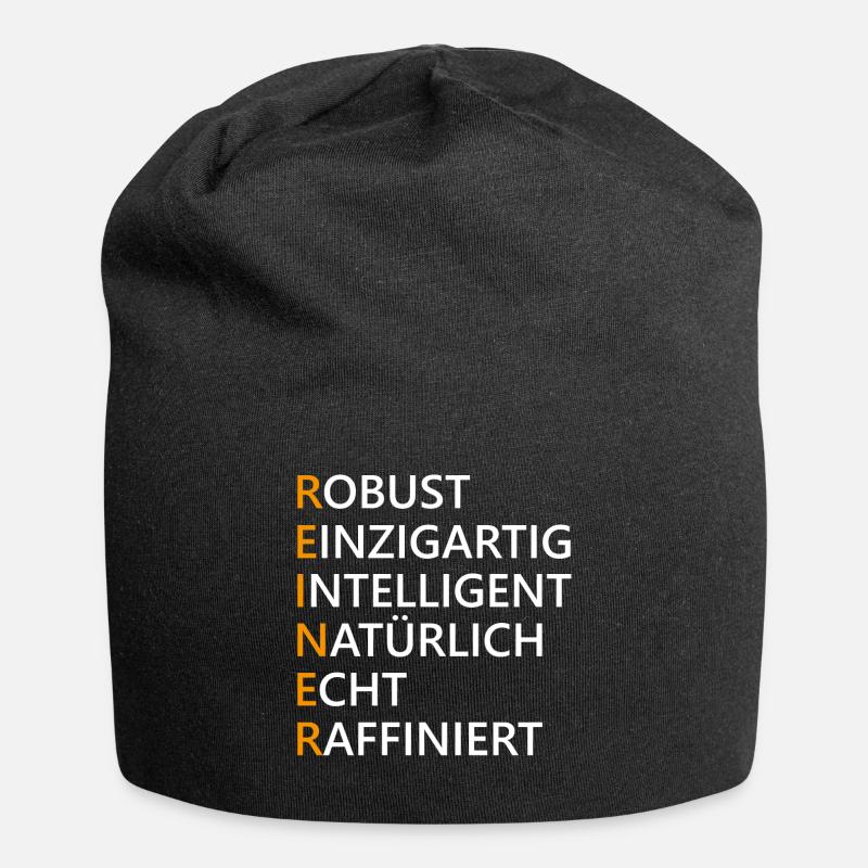 Reiner Name Geschenk - Jersey-Beanie - Schwarz
