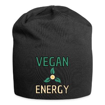 Vegan Energy - Jersey-Beanie - Schwarz - Vorne