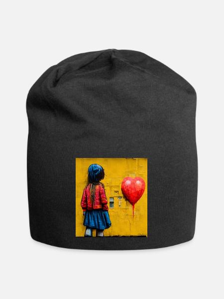 Comic Pop Art - Jersey-Beanie - Schwarz