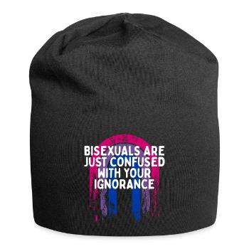 Confondu avec votre ignorance Bisexuel LGBTQ Bi - Bonnet en jersey - noir - Devant