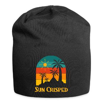 Sun Crisped Beach Summer Ocean Tropical Holiday - Jersey Beanie - black - Front
