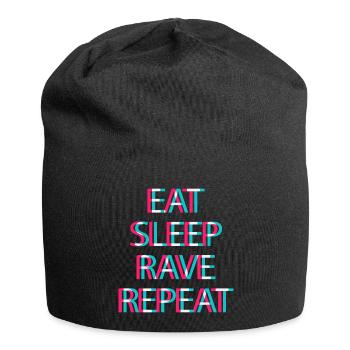 Techno Rave Festival Electro Musik Raver - Jersey-Beanie - Schwarz - Vorne