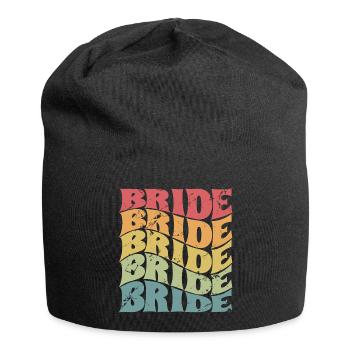 Retro Bride Matching Mariage Couple Fiançailles - Bonnet en jersey - noir - Devant