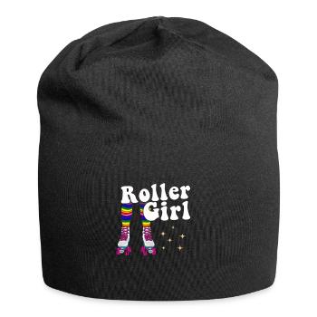 Inline Skate Geschenk Rollerskates Roller 70er - Jersey-Beanie - Schwarz - Vorne
