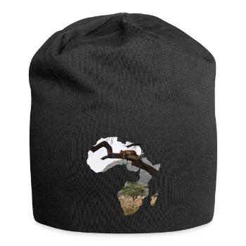 Afrika Madagaskar Serengeti Löwe - Jersey-Beanie - Schwarz - Vorne