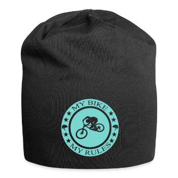 Fahrrad, Biker, BMX, Mtb - Jersey-Beanie - Schwarz - Vorne