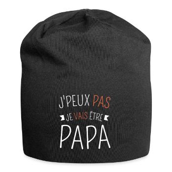 J peux pas je vais être papa cadeau future papa - Bonnet en jersey - noir - Devant