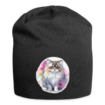 Persian cat - Jersey Beanie - black - Front