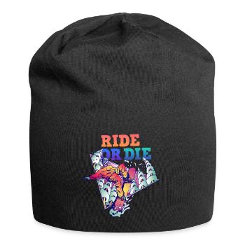 Snowboarder Ride or Die - Jersey-Beanie - Schwarz - Vorne