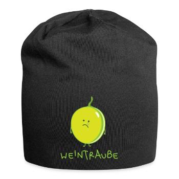 Lustige Weintraube weint - Jersey-Beanie - Schwarz - Vorne