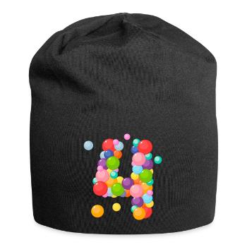 4 Jahre, 4 Jahre, Ich bin 4 Jahre alt, Geburtstag 4 Jahre - Jersey-Beanie - Schwarz - Vorne