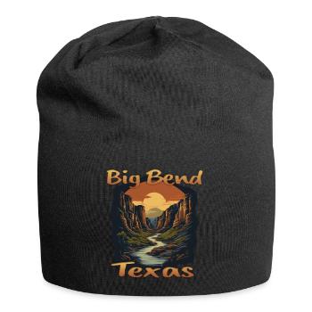 Big Bend with mountains and river - Jersey Beanie - black - Front