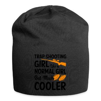 Trapschießen - Jersey-Beanie - Schwarz - Vorne