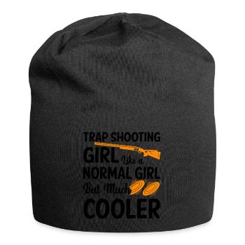 Trapschütze - Jersey-Beanie - Schwarz - Vorne