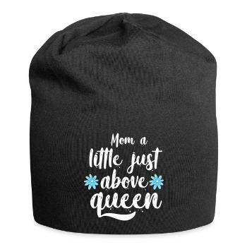 mom a little just above queen - Jersey-Beanie - Schwarz - Vorne