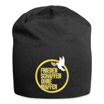 Friedenszeichen Friedenstaube Frieden - Jersey-Beanie - Schwarz - Vorne