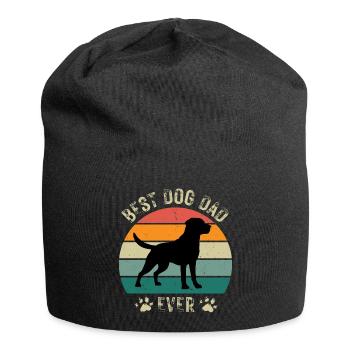 Chien Chien Papa Labrador Fête des Pères Anniversaire Rétro - Bonnet en jersey - noir - Devant