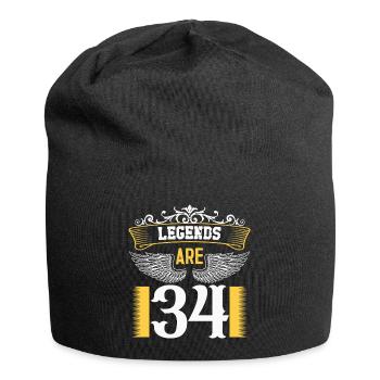 Legends are 34 years old, birthday 34 - Jersey Beanie - black - Front