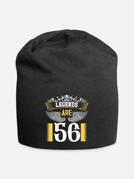Legenden sind 56 Jahre alt, Geburtstag 56 - Jersey-Beanie - Schwarz
