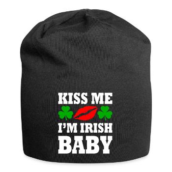 kiss me im irish baby - Jersey-Beanie - Schwarz - Vorne
