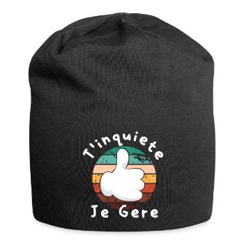 Keine Sorge, ich verwalte Humorous Gift Anniversair - Jersey-Beanie - Schwarz - Vorne