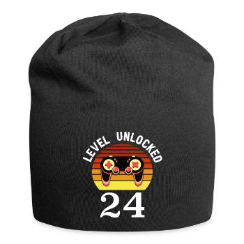 Level 24 unlocked 24 Birthday 24 years old - Jersey Beanie - black - Front