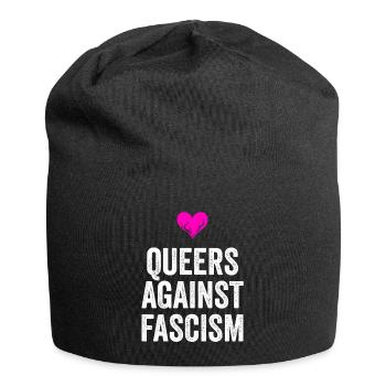 QUEERS AGAINST FASCISM - Jersey-Beanie - Schwarz - Vorne