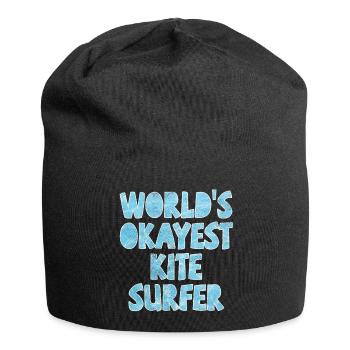 Le plus acceptable du monde Kite Surfer Bleu clair - Bonnet en jersey - noir - Devant