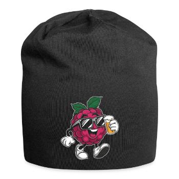 Himbeer Bier - Jersey-Beanie - Schwarz - Vorne