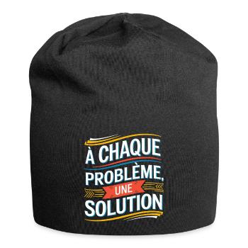 À chaque problème sa solution - Bonnet en jersey - noir - Devant