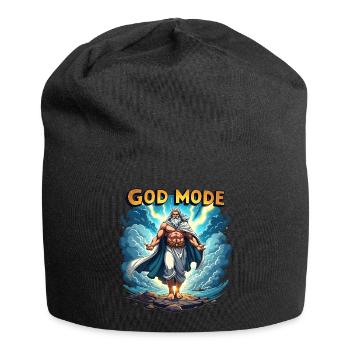 Mode Dieu - Zeus dans les nuages - Bonnet en jersey - noir - Devant