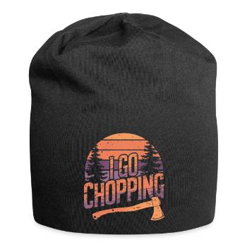 Lumberjack Wood Chopping Tree Cutter - Jersey Beanie - black - Front