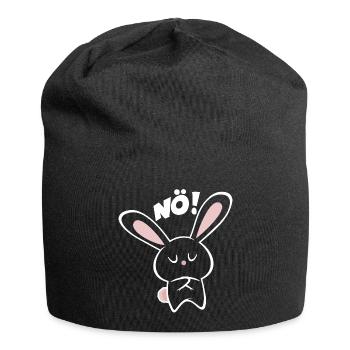 Hase NÖ Geschenk Geburtstag Neinsager Wortwitz - Jersey-Beanie - Schwarz - Vorne